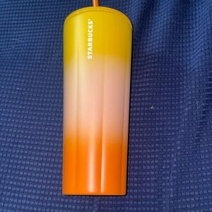 Starbucks 24oz Metal Ombre Orange Tumbler